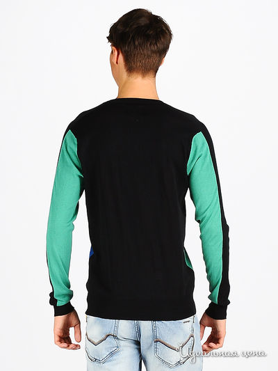 Пуловер Energie мужской, цвет черный / зеленый
