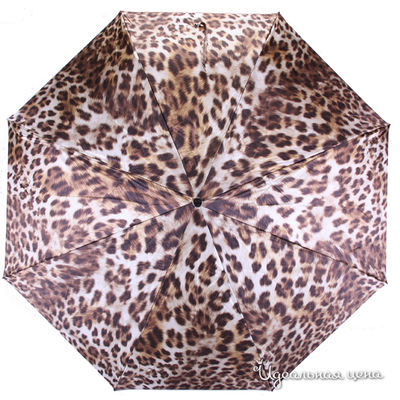 Зонт Pasotti, цвет принт леопард коричневый