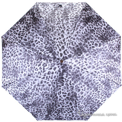 Зонт Pasotti, цвет принт леопард темно-серый