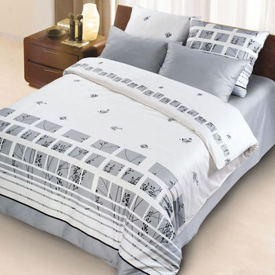 Комплект постельного белья Nordtex &quot;VEROSSA&quot;, цвет белый серый, семейный
