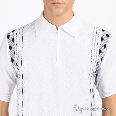 рубашка-поло Dsquared&amp;D&amp;G&amp;Just Cavalli мужская, цвет белый / черный