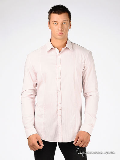 рубашка Ferre, Trussardi, Armani, цвет цвет розовая полоса