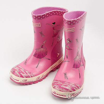 Сапоги резиновые Viking BALLERINA детские, цвет розовый