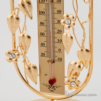Термометр на подставке со стрекозой Swarovski Crystal, цвет золото
