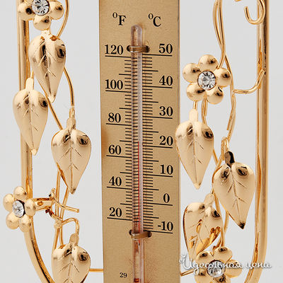 Термометр на подставке с пауком Swarovski Crystal, цвет золото, 17 см