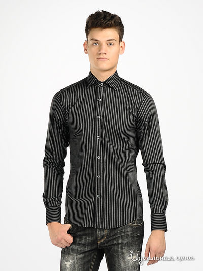 рубашка Antony Morato, цвет цвет черный / серая полоска