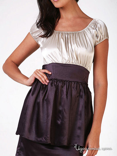Платье Fleuretta женское, цвет бежево-баклажановый