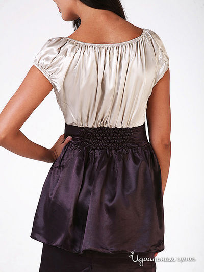 Платье Fleuretta женское, цвет бежево-баклажановый
