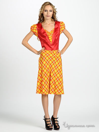 Платье Maria Rybalchenko, цвет цвет малиновый / желтый