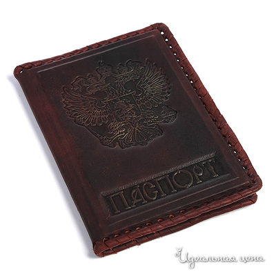 Обложка для паспорта Кажан унисекс, цвет темно-коричневый