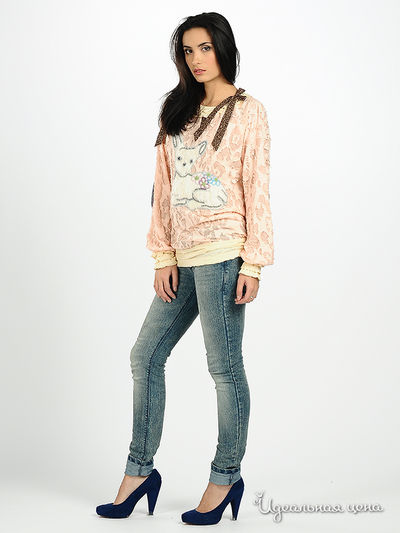 Пуловер Custo Barcelona женский, цвет светло-кремовый