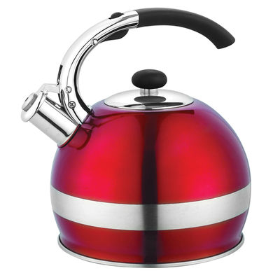 Чайник со свистком Bohmann, цвет красный, 2,7 л.