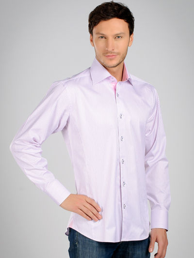 Рубашка с длинным рукавом Jess France мужская, цвет розовый