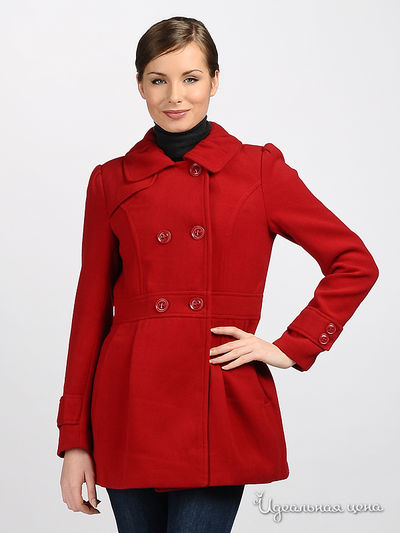 пальто Cavalini, цвет цвет красный