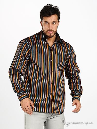Рубашка Blend&amp;Joop мужская, цвет коричнево-голубой