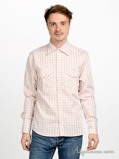 Рубашка Blend&amp;Joop мужская, цвет бело-оранжевый