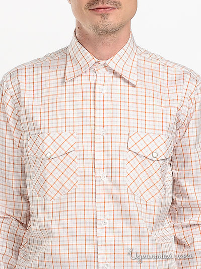 Рубашка Blend&amp;Joop мужская, цвет бело-оранжевый