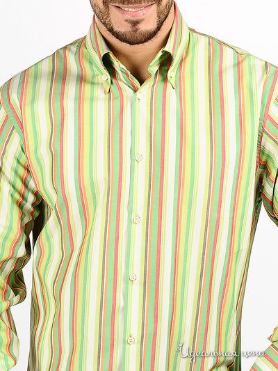 Рубашка Blend&amp;Joop мужская, цвет салатовый / принт полоска