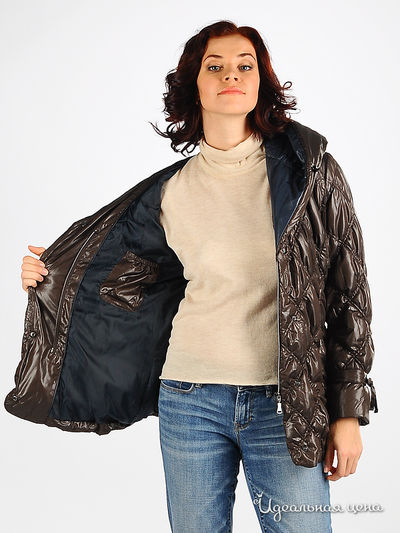 Куртка FRANCO VELLO&amp;INVOLO женская, цвет коричневый / синий