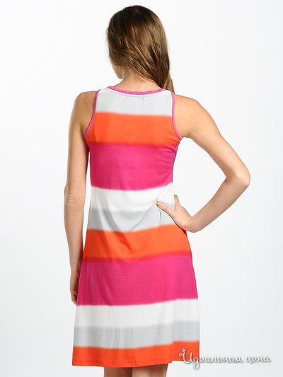 Платье Massana женское, цвет розовый / оранжевый / белый