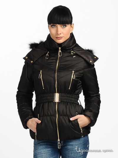 Пуховик Cristina Gavioli женский, цвет темно-коричневый