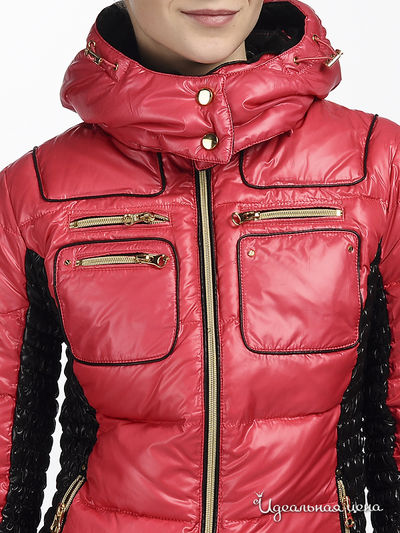 Куртка пуховая Snowimage женская, цвет розовый / черный