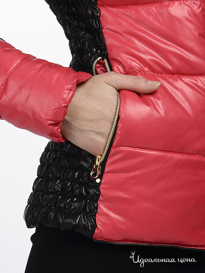 Куртка пуховая Snowimage женская, цвет розовый / черный