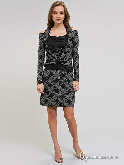 Платье XcluSive&Soho, цвет цвет серый / черный