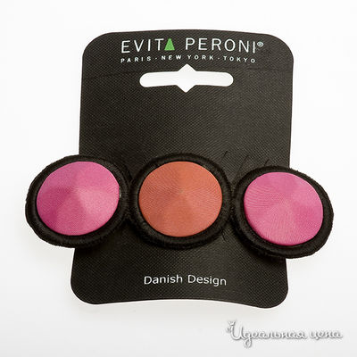 Заколка Evita Peroni, цвет цвет малиновый / кремовый
