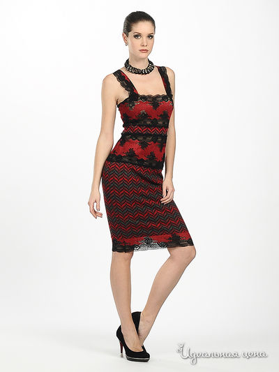 Платье Adzhedo женское, цвет красный / черный