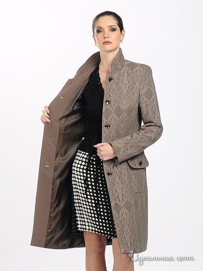 Пальто Adzhedo женское, цвет коричневый