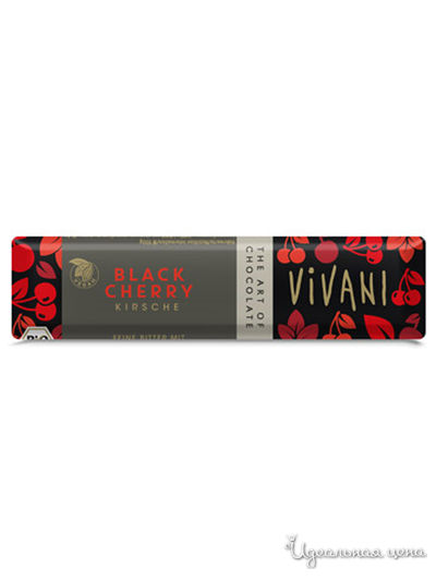 Темный шоколад с вишней, 35 г, Vivavi