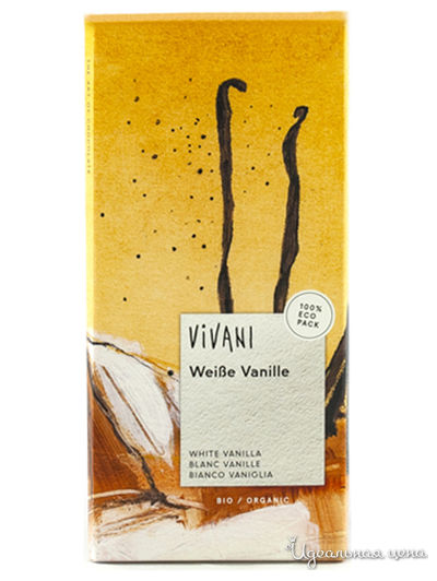 Белый шоколад с Ванилью, 80 г, Vivavi