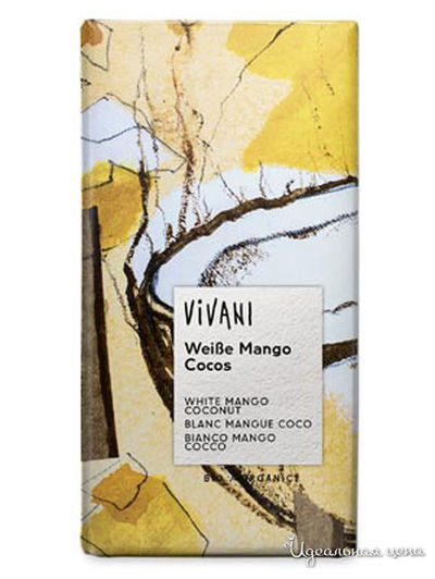 Белый шоколад с манго и кокосом, 80 г, Vivavi