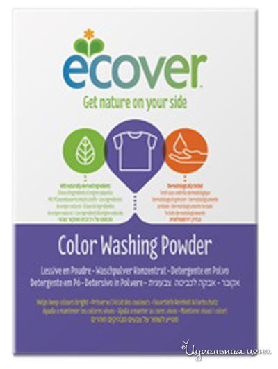 Стиральный порошок-концентрат экологический для цветного белья, 1200 г, Ecover