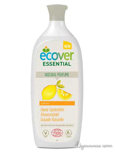 Жидкость для мытья посуды с лимоном Essential, 1 л, Ecover