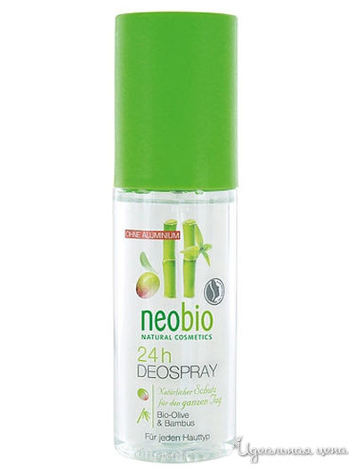 Дезодорант спрей 24 часа с био-оливой и бамбуком, 100 мл, Neobio