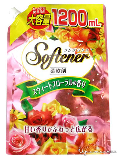Кондиционер для белья со сладким цветочным ароматом Sweet Floral, 1200 мл, Nihon Detergent