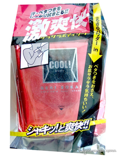 Салфетки для тела влажные освежающие с ароматом ментола, 40 шт, 200х250 мм, Showa Siko
