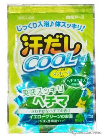 Соль для ванны освежающая с экстрактом люффы Asedashi COOL, пакетик 25 г, Hakugen Earth