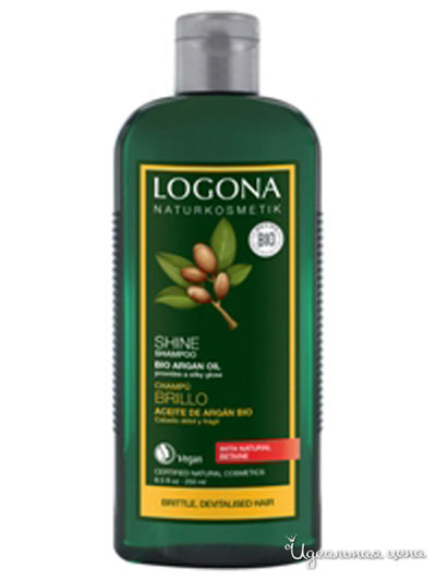 Шампунь для блеска волос с Био-аргановым маслом, 250 мл, Logona
