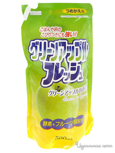 Средство для мытья посуды зеленое яблоко Fruit Acidic Fresh, 500 мл, Rocket Soap