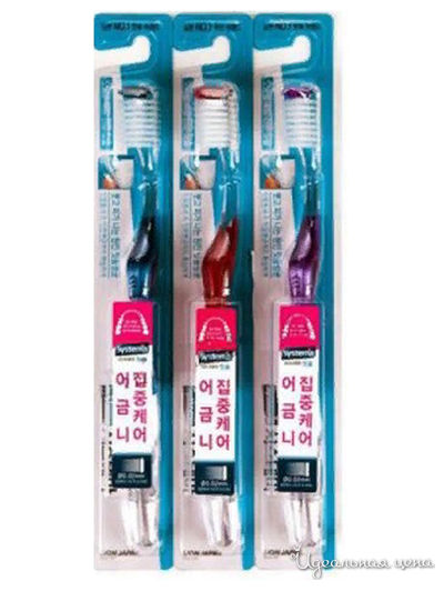 Зубная щетка стандартная, мягкой жесткости Dentor Systema, Lion, цвет в ассортименте