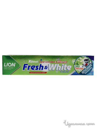 Зубная паста мятная свежесть Fresh&White, 160 г, Lion