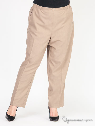 Прямые брюки с декоративной пряжкой Klingel, цвет бежевый