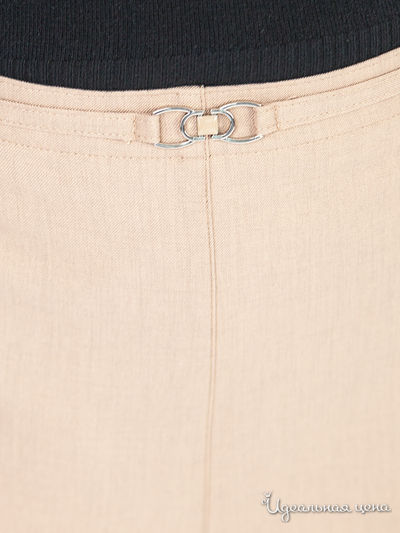 Прямые брюки с декоративной пряжкой Klingel, цвет бежевый
