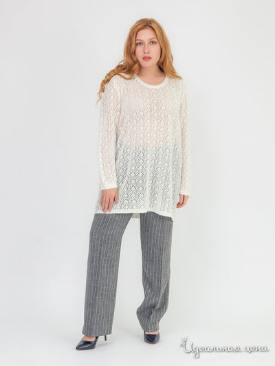 Ажурный пуловер-туника Miamoda Klingel, цвет сливочный