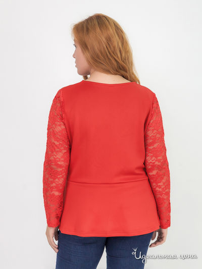 Блузка с кружевом Klingel, цвет красный