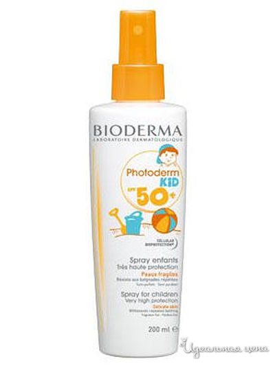 Спрей солнцезащитный очень высокая защита Photoderm Kid SPF50+, 200 мл, BIODERMA