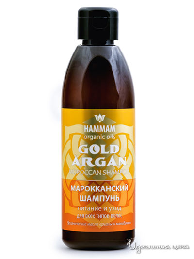 Шампунь для волос марокканский питание и уход GOLD ARGAN, 320 мл, NATURA VITA